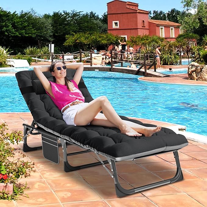 DoCred Folding Lounge Chair with Mattress - Photo 5