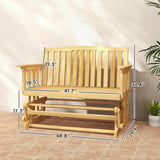 Outsunny 2-Person Patio Swing Glider Bench with Quick Drying Design and Wide Armrest - Photo 3