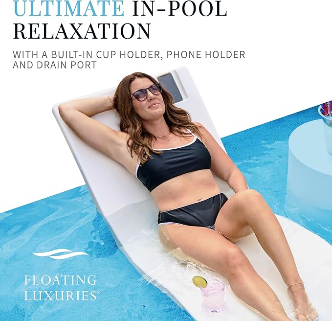 Floating Luxuries Kai Shelf Pool Lounger, in-Pool, Use in Pools with Shelves Up to 9 Inches Deep - Photo 3