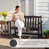 Ciokea 48" Outdoor Bench, HDPE Weatherproof Porch Bench, 2-Person Garden Benches with 550 Lbs - Photo 5