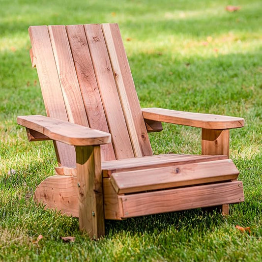 Jack and June Redwood Adirondack Chair Outdoor Leisure