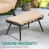 YITAHOME Egg Chair with Stand Outdoor Egg Lounge Chair with Cushion Wicker Chair PE Rattan Chair Footrest Included for - Photo 6
