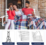 KINGYES Outdoor Hanging Porch Swing, Waterproof Swing with Cup Holders for Courtyard & Garden, 660LBS Weight Capacity - Photo 5