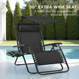 Best Choice Products 30” Wide Folding Zero Gravity Outdoor Recliner Patio Lounge Chair w/Adjustable Canopy Shade - Photo 3