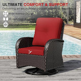 Joyside Wicker Patio Furniture Set, 7 Piece Outdoor Furniture Set with Thickened Cushions, High Back, Deep Seating - Photo 3