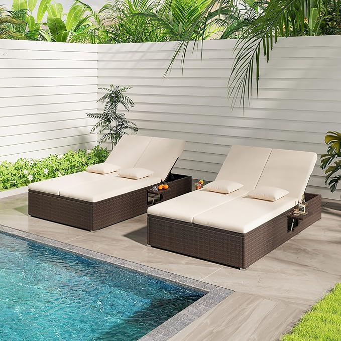 Tangkula Outdoor Rattan Daybed with 6-Level Adjustable Backrests - Photo 2
