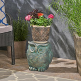 OWL Garden Stool, Plant Stool or OWL Table for Garden, Front Porch, Patio, Outside, Indoor, Lightweight Concrete - Photo 2