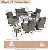 HOOOWOOO Patio Furniture Set, 8 Pieces Outdoor Conversation Set - Photo 7