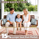 Heavy Duty Porch Swing Outdoor, 900LBS Capacity Textilene Hanging Bench Swing Chair with Extended Chains - Photo 2