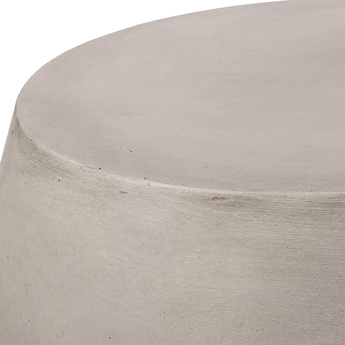 Outdoor Side Table Concrete End Table Faux Stone Small Coffee Tables, Garden Stool Plant Stand for Porch - Photo 6