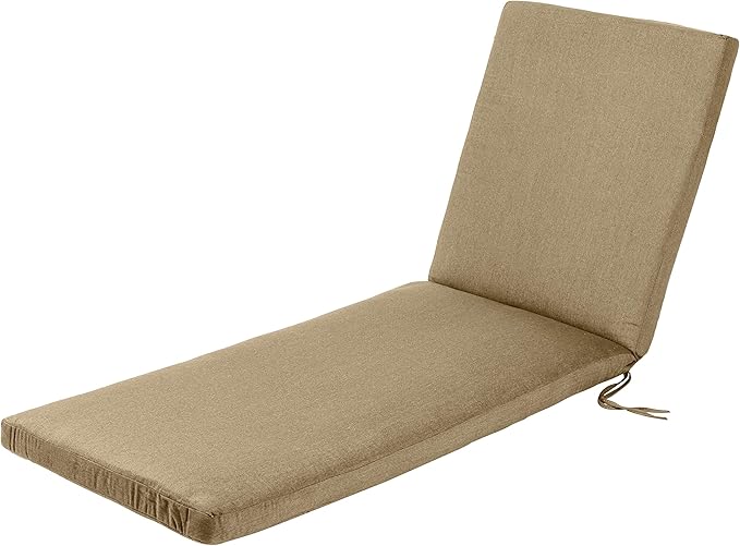 Sunbrella Chaise Lounge Chair ,Outdoor Furniture for Patio, Weather Resistant & Quality Fabric, Back Rest Lounger & Folding Set, Lawn, Beach & Pool Beds (Sand, Acrylic, 24"Dx74Wx3)