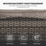 Belord Patio Wicker Furniture 4 Pieces Outdoor Furniture Set Patio Sofa Set with Wicker Chairs and Coffee Table - Photo 6