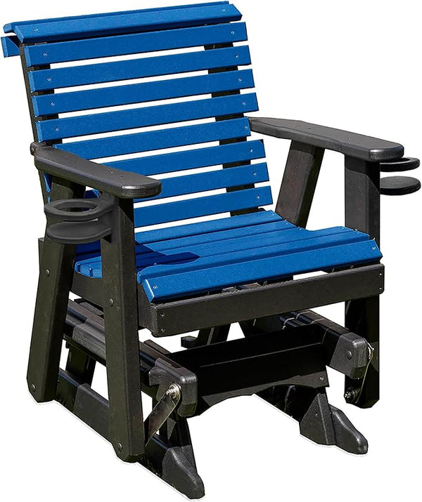 Amish Craftsmanship Made in USA 2FT Heavy Duty Poly Lumber Wood Porch Patio Glider HDPE with No wood fibers Lancaster - Photo 1