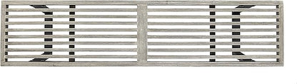 LIFE SKY Outdoor Bench Modern Patio Seating - 61.75 Inch Acacia Wood & Metal Garden Bench for Backyard & Balcony - Low-Profile Design for Adults & Outdoor Relaxation