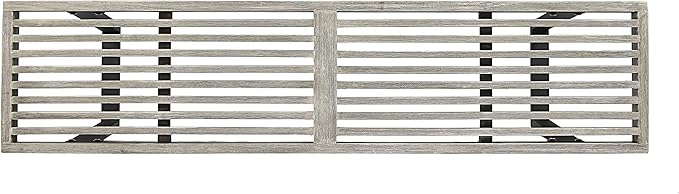 Merax 61.75" Acacia Wood Dining Bench with Iron Legs, Modern Indoor Outdoor Bench for Kitchen Table, Patio, Entryway, Teak and Black