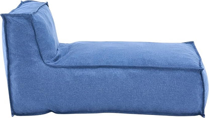 Merax Outdoor Bean Bag Lounge Chairs, 61" Outdoor Chaise Lounger Chair with Foam Filled, Cozy Outdoor Bean Bag Couch for Patio Pool Desk, Water-Resistant Fabric Sun Lounger Chair, Navy Blue