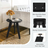 HDPS Outdoor Side Table, Small Round Side Table Weather-Resistant, Outdoor Side Tables for Patio, Porch, Deck - Photo 5