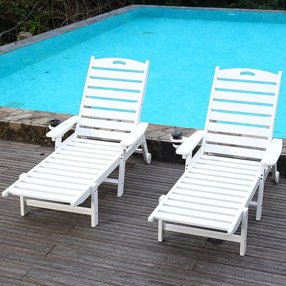 Outdoor Chaise Lounge Chair with Adjustable Backrest and Heavy-Duty Support for Ultimate Relaxation