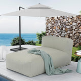 Dineli Chaise Lounge Chair Outdoor Bed Lounger Outdoor Couch Sofa for Pool Comfy Patio Furniture Foam Filling Bean Bed - Photo 3