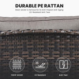 Belord Outdoor Wicker Furniture 5 Pieces Patio Furniture Sofa Set Patio Wicker Chairs with Ottomans Conversation Set - Photo 7