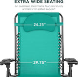 Best Choice Products Oversized Zero Gravity Chair, Folding Outdoor Patio Lounge Recliner w/Cup Holder Accessory Tray - Photo 3