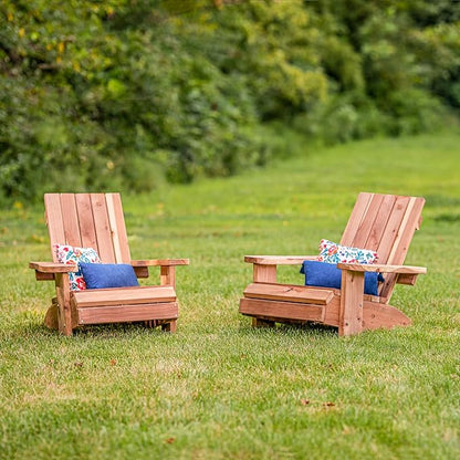Jack and June Redwood Adirondack Chair Outdoor Leisure