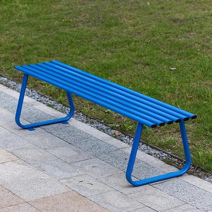 Outdoor Metal Garden Bench, Weatherproof Park Bench, Heavy Duty Design, Load Capacity 880lbs for Gardens, Porches, and Balconies