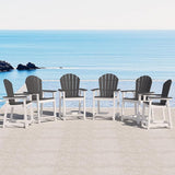 Tall Adirondack Chair Set of 6, Eco-Friendly Recycled Stylish Patio Bar Stools & Heavy Duty Lifeguard Chair - Photo 2