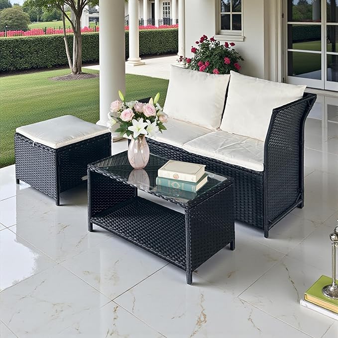 GIANGSUNNY 4 Patio Furniture Set with Storage - Photo 8