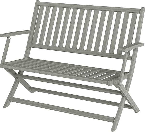 Folding Outdoor Patio Lounge Chairs Loveseat Seating Outdoor, Outdoor Garden Bench, Patio Porch Chair Furniture - Photo 1