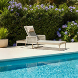 PURPLE LEAF 1 Piece Outdoor Chaise Lounge Rattan Wicker Lounger with Arms Poolside Furniture Adjustable Recliner Patio - Photo 1