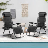 Flamaker Patio Zero Gravity Chair Outdoor Folding Lounge Chair Recliners Adjustable Lawn Lounge Chair with Pillow for - Photo 2