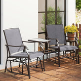 Outsunny Outdoor Glider Chairs with Coffee Table - Photo 10