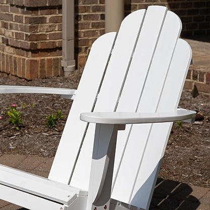 Jayde White Solid Wood Outdoor Adirondack Rocking Chair Set of 2 by Linon
