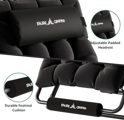 UDPATIO Oversized Zero Gravity Chair 29In XL Patio Reclining Chair with Cushion, Outdoor Folding Recliner with Pillows|Cup Holder|Foot Rest|Padded Headrest, Black, Support 500LB