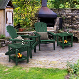 SERWALL Adirondack Table Outdoor Side Table- Green - Photo 2