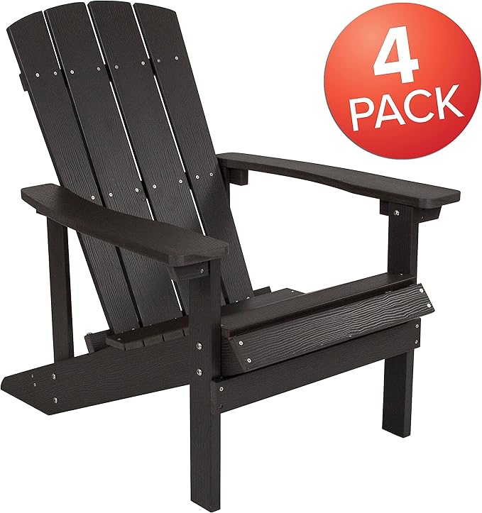 Flash Furniture Charlestown Indoor/Outdoor Faux Wood Adirondack Chairs - Photo 4