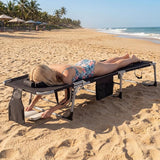 Giantex Face Down Tanning Chair, Folding Beach Lounge Chair w/ 4-Position Adjustable Backrest - Photo 4