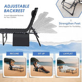 Flamaker Face Down Chaise Lounge Chair 5-Position Adjustable Sunbathing, Foldable Tanning Chair with Face& Arm Holes - Photo 5