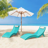 Folding Pool Lounge Chairs, Pre-Assembled HDPS Anti-Floating Lounge Chair with Headrest for in-Pool Use - Photo 7