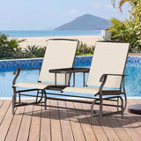 Yaheetech 2-Seat Outdoor Glider with Center Table - Photo 2