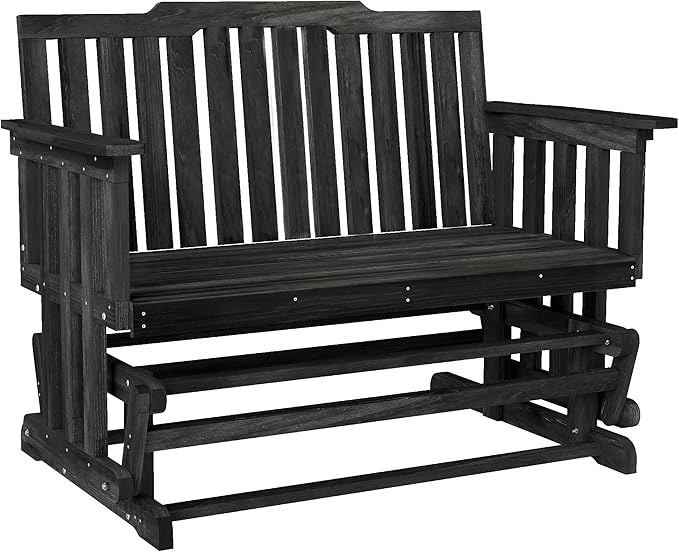 Outsunny 2-Person Patio Swing Glider Bench with Quick Drying Design and Wide Armrest - Photo 1