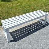Outdoor Metal Garden Bench - Weatherproof Park Bench for Lawn, Patio, and Yard - Supports up to 800 Pounds - Photo 1