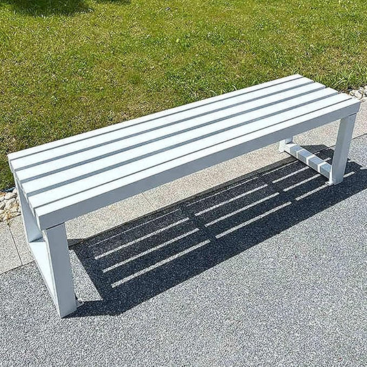 Outdoor Metal Garden Bench - Weatherproof Park Bench for Lawn, Patio, and Yard - Supports up to 800 Pounds, 47 Inch Length