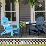 Adirondack Chair Set of 2, HDPE Folding Adirondack Chair with Multifunctional Cup Holder - Photo 2