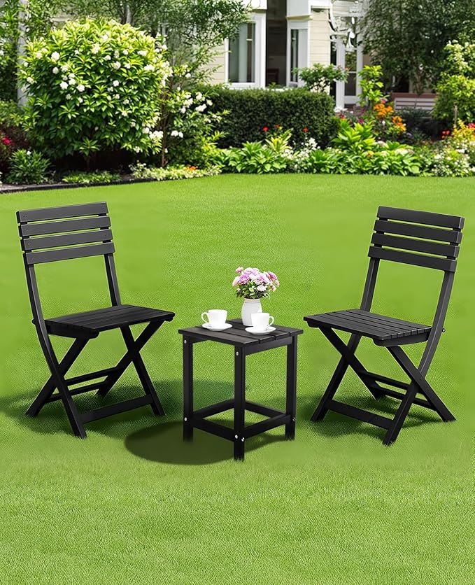 Outvita Adirondack Side Table, 14 Inch Square Outdoor End Table - Photo 9