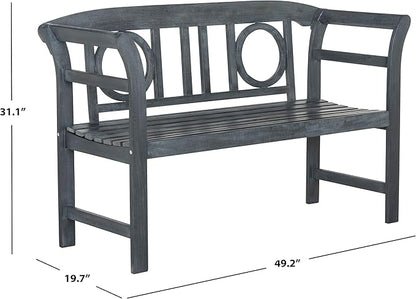 SAFAVIEH PAT6743A Outdoor Collection Moorpark 2 Seat Bench