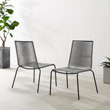 Crosley Furniture Fenton 2-Piece Stackable Outdoor Chair Set, Wicker Patio Chairs for Dining, Conversation - Photo 5