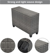 Quarte Outdoor Patio Furniture Sets, 8-Pieces All Weather Wicker Round Sofa Set, Half-Moon Sectional Sets - Photo 4
