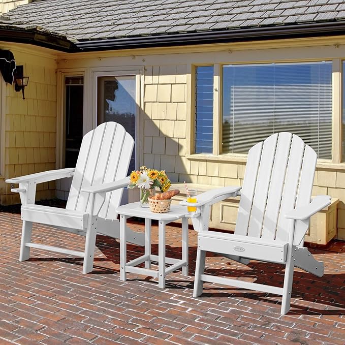Giantex Outdoor Side Table, 18-Inch Small Patio Table, Weather Resistant HDPE Adirondack Table - Photo 9